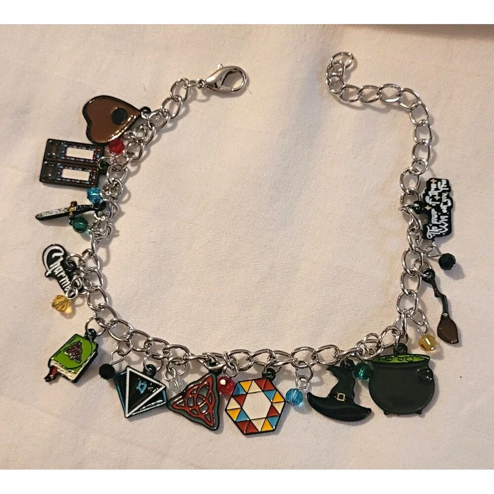 CHARMED Inspired Dangle Charm Adjustable Cable Chain Bracelet